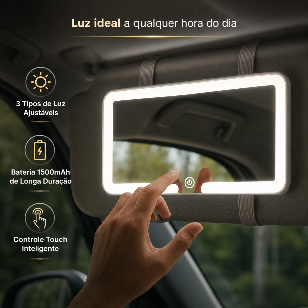 Espelho LED para Carro